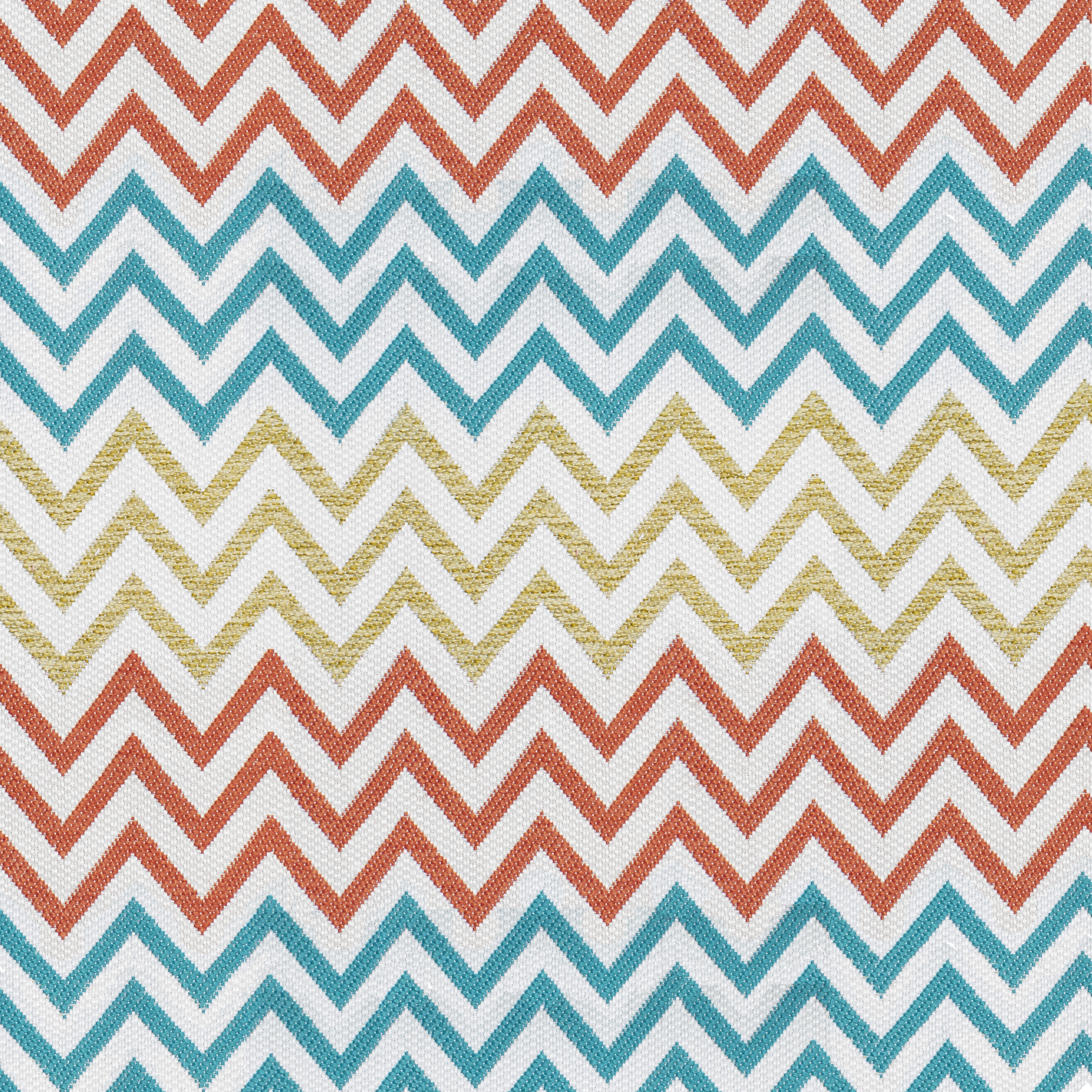 Stoff Meterware Banjar in Türkis-Beige-Kaminrot | Kollektion Bali IN&OUT