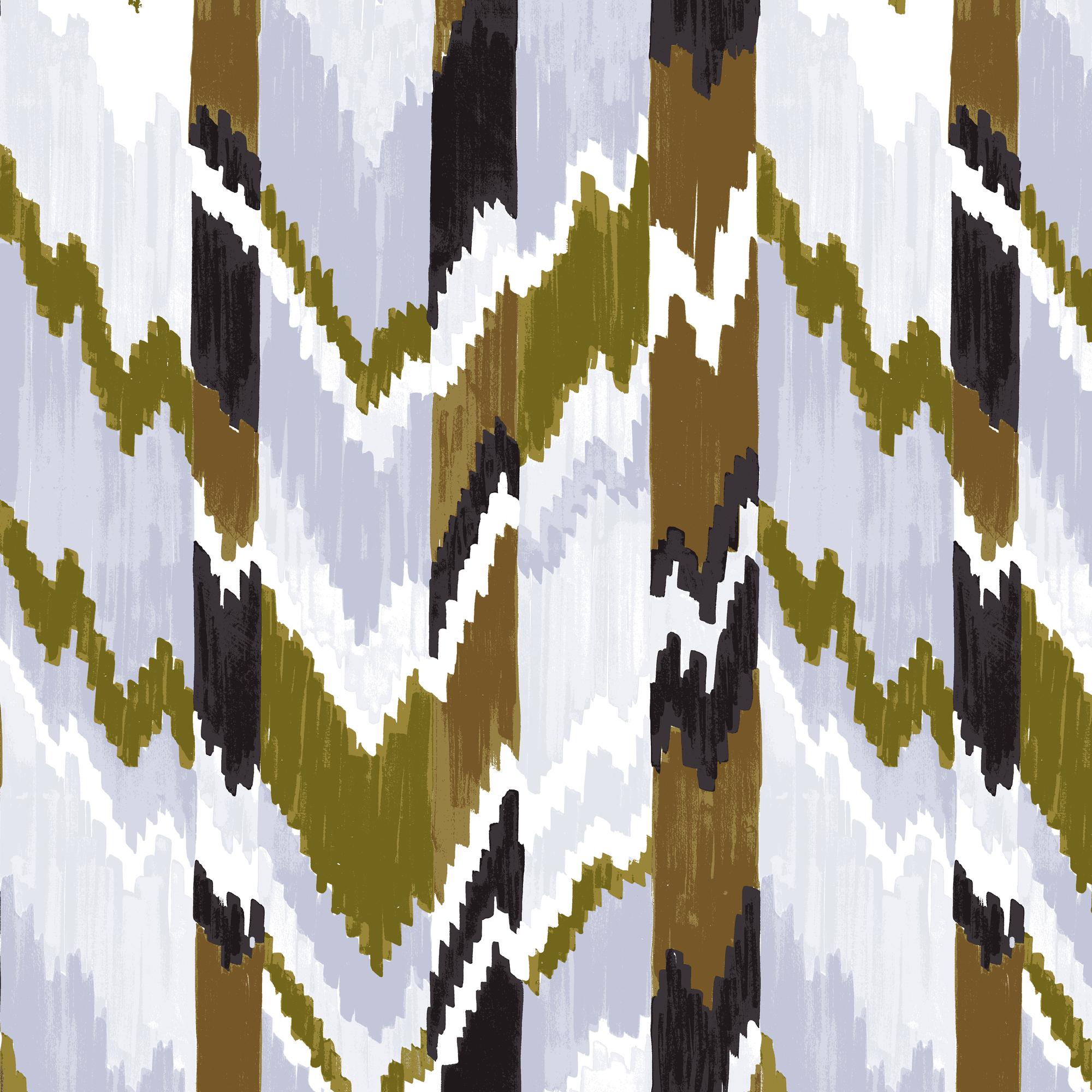 Stoff Meterware Kollektion IN&OUT Dodoma mehrfarbig grün-braun 